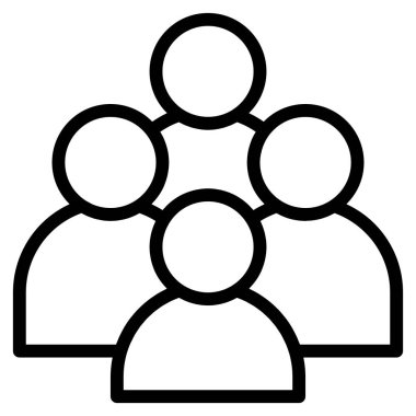 Web, vektör illüstrasyonu için insanlar simgesi 