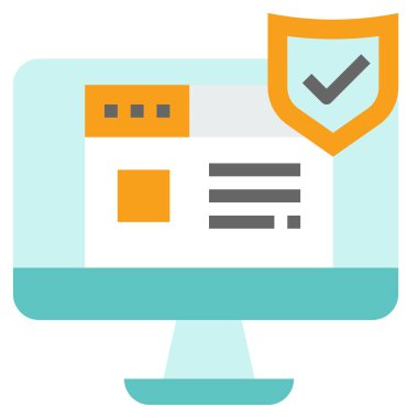 İnternet genel veri koruma düzenlemesi, web sitesi rgpd vektör illüstrasyonu