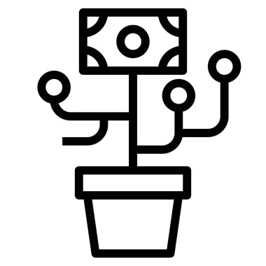 Web ve vektör illüstrasyonu için yatırım simgesi 