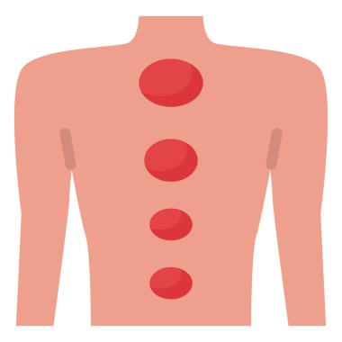 Taş terapisi düz simgesi, vektör illüstrasyonu 