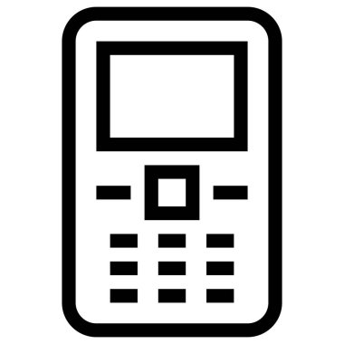 cep telefonu düz simgesi, vektör illüstrasyonu