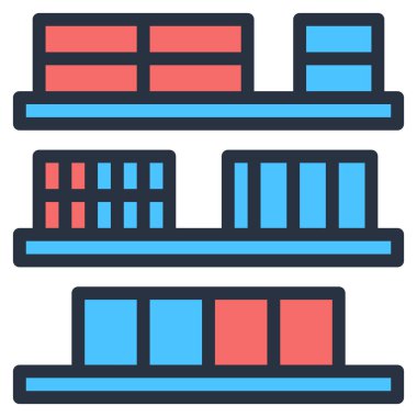 Web, vektör illüstrasyonu için lojistik simge 