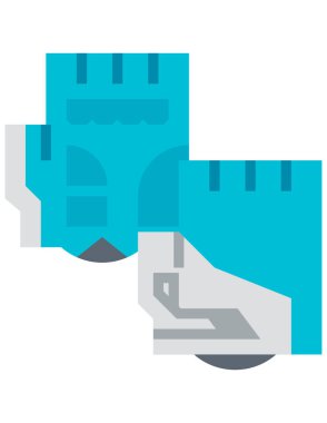 Eldiven simgesi, vektör illüstrasyonu