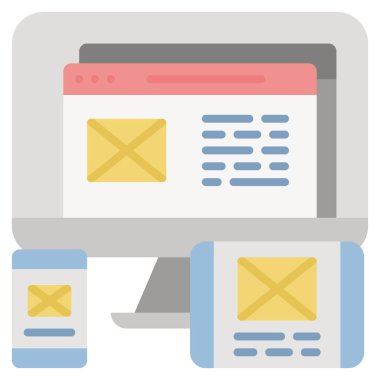 Yanıt web sayfası içeriği, web sayfası seo, vektör simgesi 