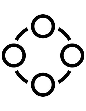 bağlantı linki düz simgesi, vektör çizimi