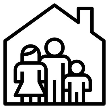 Web için ev simgesi, vektör illüstrasyonu 