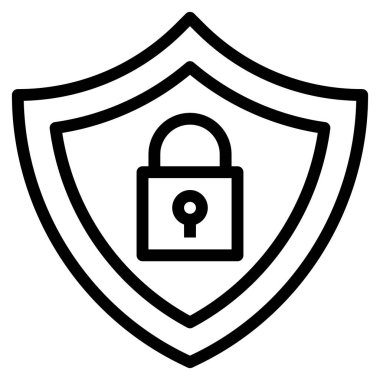 Güvenlik simgesi, vektör çizimi