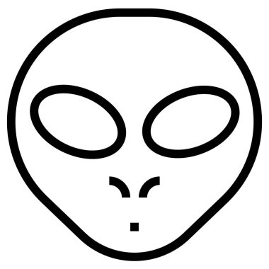 Web için uzaylı simgesi, vektör illüstrasyonu