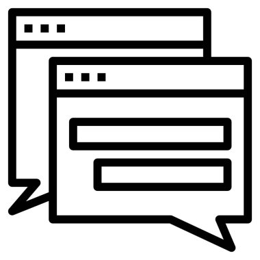 Web, vektör illüstrasyonu için tartışma simgesi