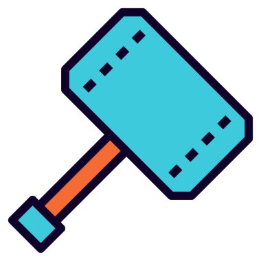 Web için çekiç simgesi, vektör illüstrasyonu