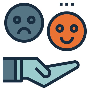 Geri besleme düz simgesi, vektör illüstrasyonu