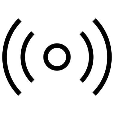 sinyal düz simgesi, vektör illüstrasyonu