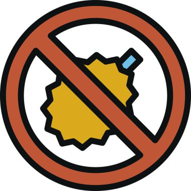 Web için durian simgesi yok, vektör illüstrasyonu 