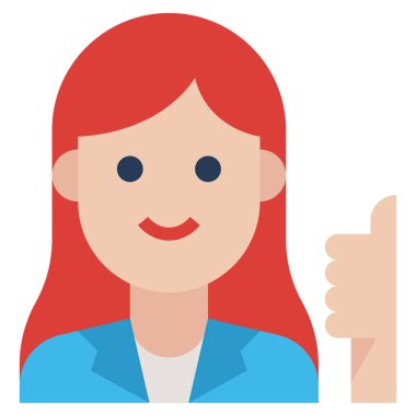 Düz tarzda bir kadının vektör illüstrasyonu