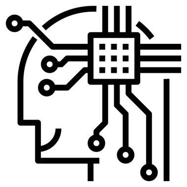 Web, vektör illüstrasyonu için akıllı insan simgesi 