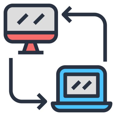 Web için bilgisayar simgesi, vektör illüstrasyonu   