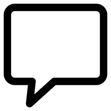 Sohbet düz simgesi, vektör illüstrasyonu