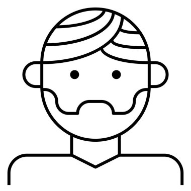 Web, web sitesi, uygulama, sunum, rapor, markalaşma tasarımı vb. için adam simgesi.