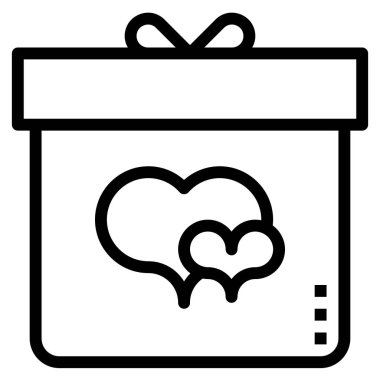 Web için hediye simgesi, vektör illüstrasyonu