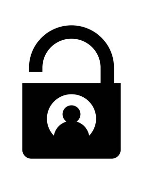 Web, vektör illüstrasyonu için kişisel veri simgesi 