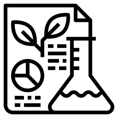 Bilim ve sağlık çizgisi vektör simgesi.