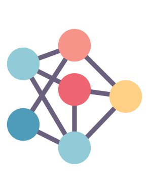 ağ, vektör illüstrasyonu için ağ konsepti simgesi