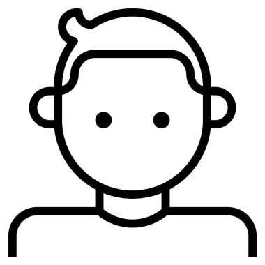 erkek düz simgesi, vektör illüstrasyonu  