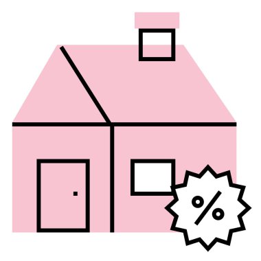 Web, vektör illüstrasyonu için indirim simgesi