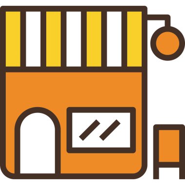 Web için dükkan simgesi, vektör illüstrasyonu