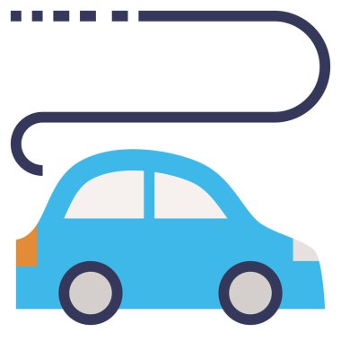 ulaşım düz simgesi, vektör illüstrasyonu