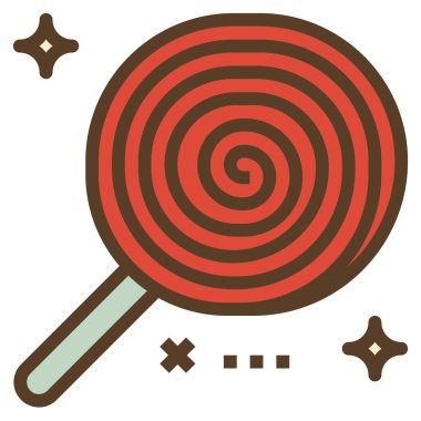 Web için lolipop simgesi, vektör illüstrasyonu 