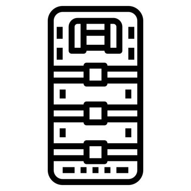 spinal board düz simgesi, vektör illüstrasyonu