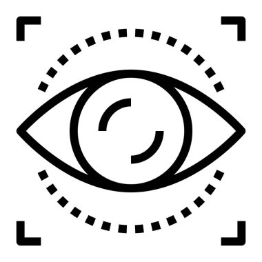 Göz düzlüğü simgesi, vektör çizimi