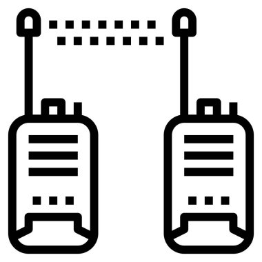 Web için walky simgesi, vektör illüstrasyonu