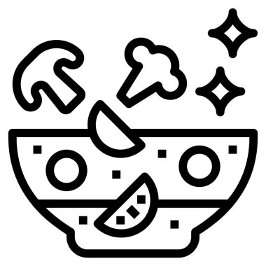 Web için salata simgesi, vektör illüstrasyonu