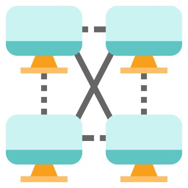 ağ, vektör illüstrasyonu için ağ konsepti simgesi