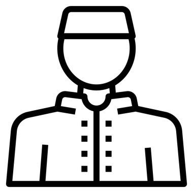 Web için otel simgesi, vektör illüstrasyonu 