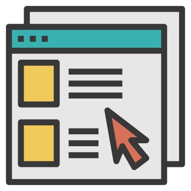 Web için web simgesi, vektör illüstrasyonu