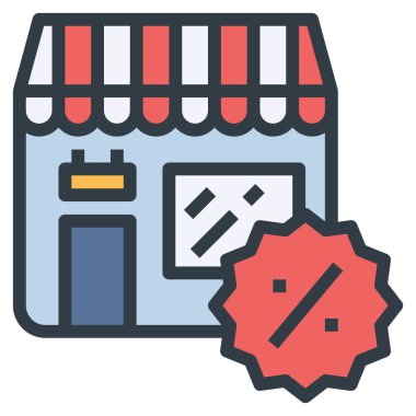 Web, vektör illüstrasyonu için indirim simgesi