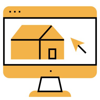 Web, vektör illüstrasyonu için pc simgesi