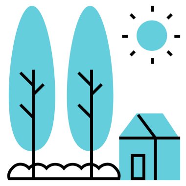 Web için bahçe simgesi, vektör illüstrasyonu