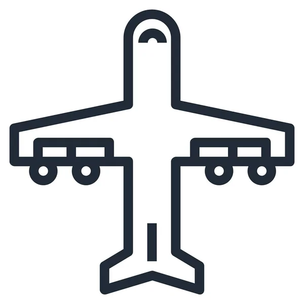 Airplane Icon Web Vector Illustration — Stock Vector