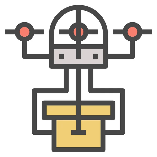 Drohnen Symbol Für Web Vektor Illustration — Stockvektor