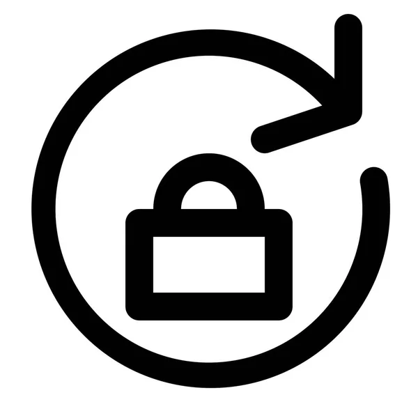 Lock Icon Web Vector Illustration — Stock Vector