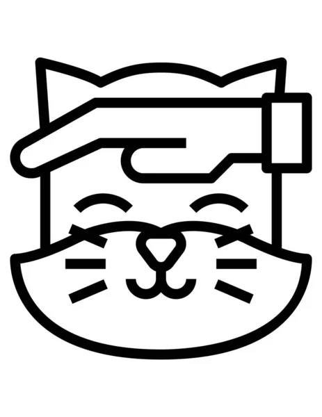 Cat Pet Icon Web Vector Illustration — 스톡 벡터