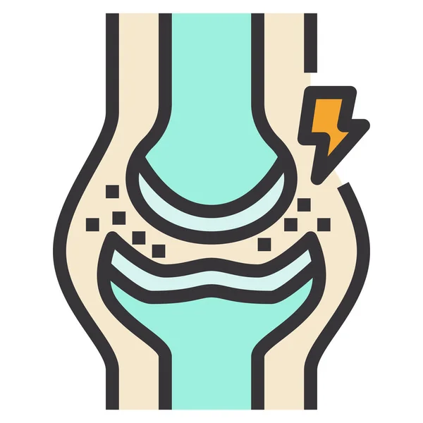Иконка Плоского Артрита Векторная Иллюстрация — стоковый вектор