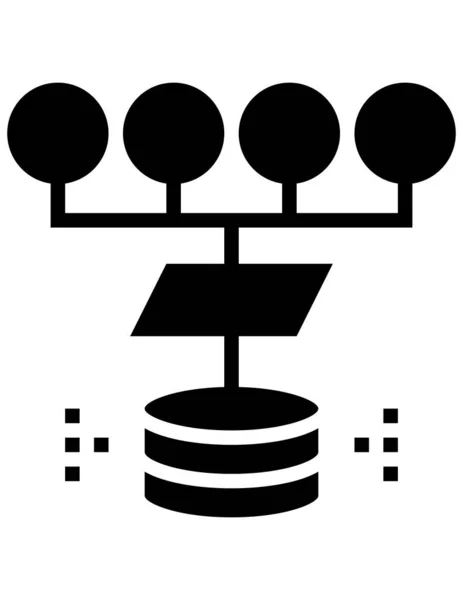 Icono Del Proceso Datos Ilustración Vectorial — Vector de stock