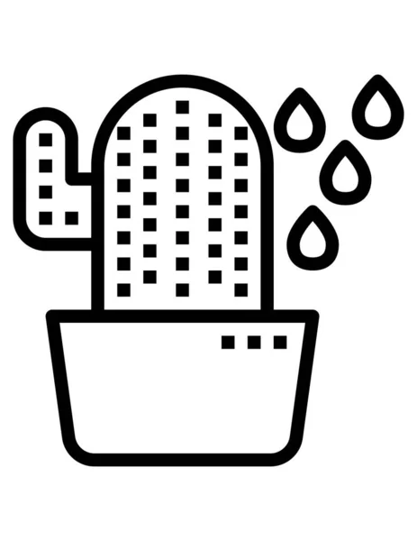 Cactus Icono Plano Ilustración Vectorial — Archivo Imágenes Vectoriales