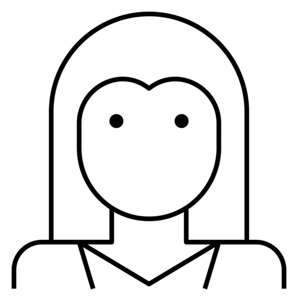 Woman Icon Web Female Avatar Vector — Stock Vector