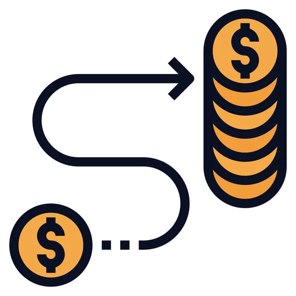 Money Concept Icon Web Vector Illustration — Stock Vector